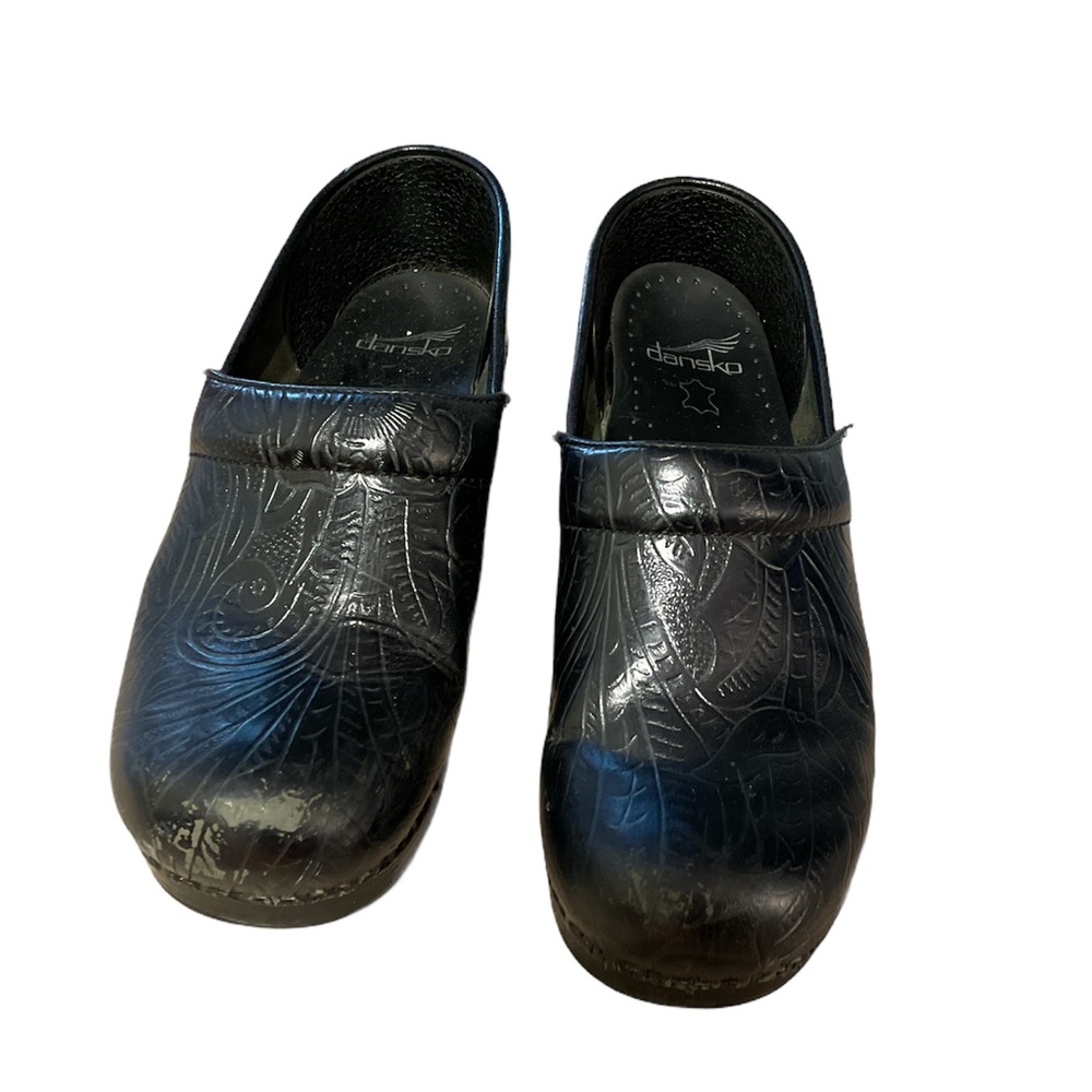 DANSKO I Black Leather Clogs I Size: 39